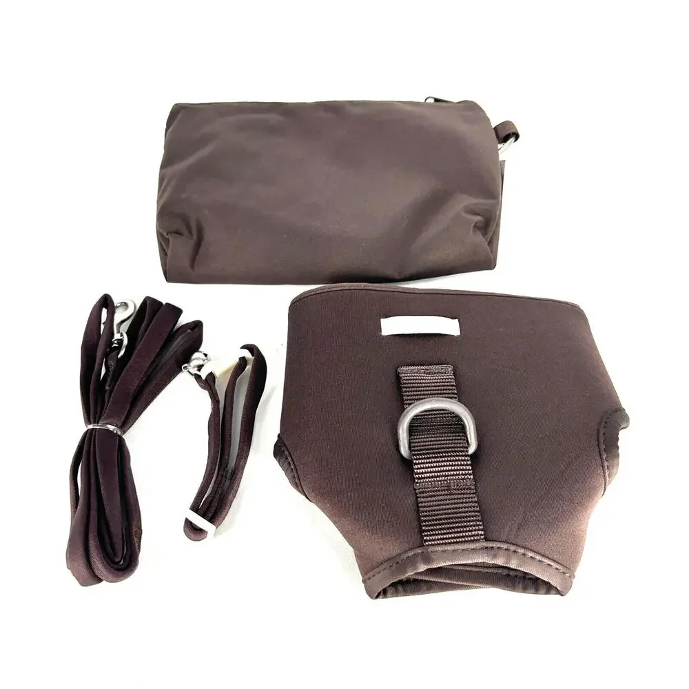 NWT Romp Sable Black Cat Harness, Leash, Collar, Carry Bag Medium